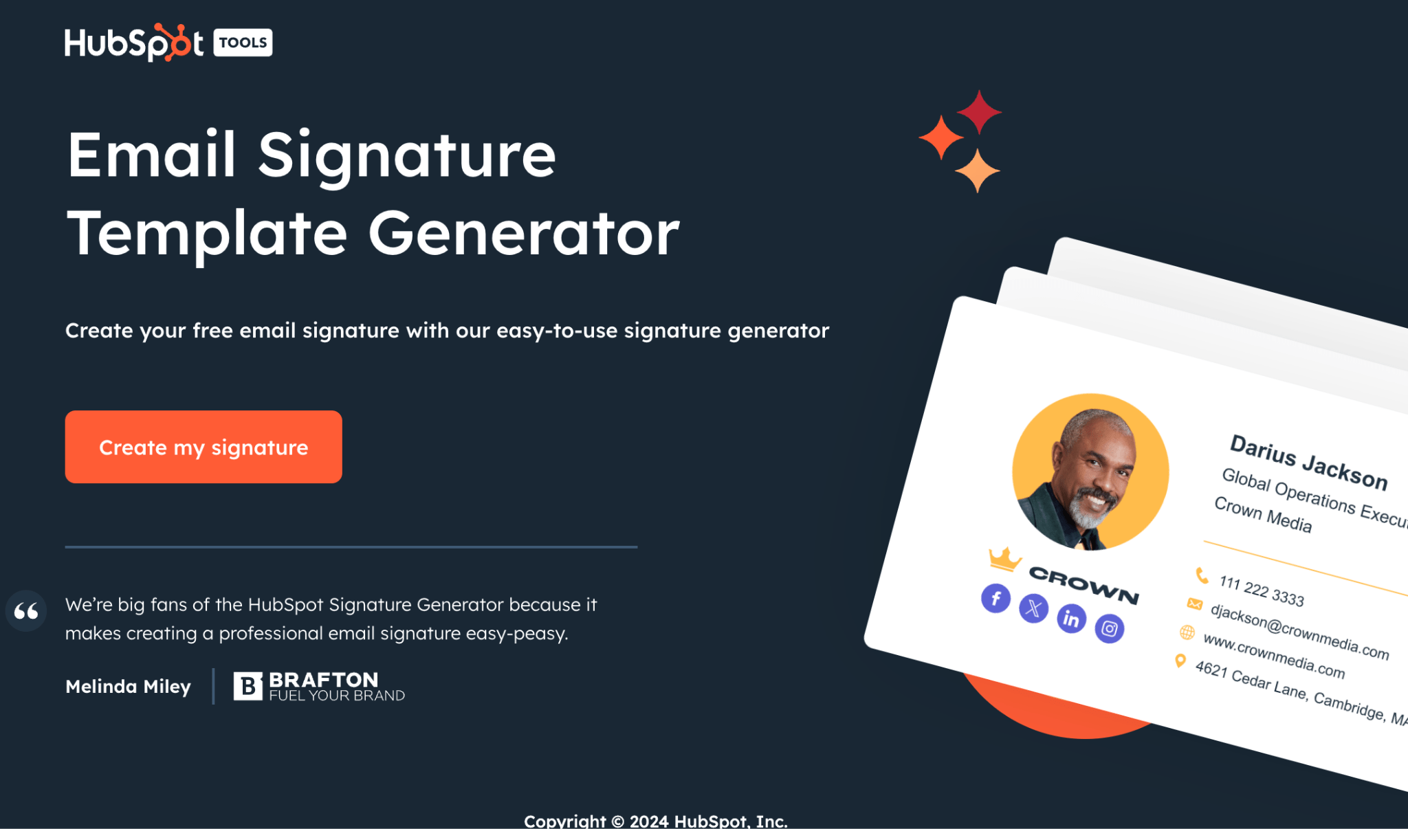 Landing page for one of the free tools. 