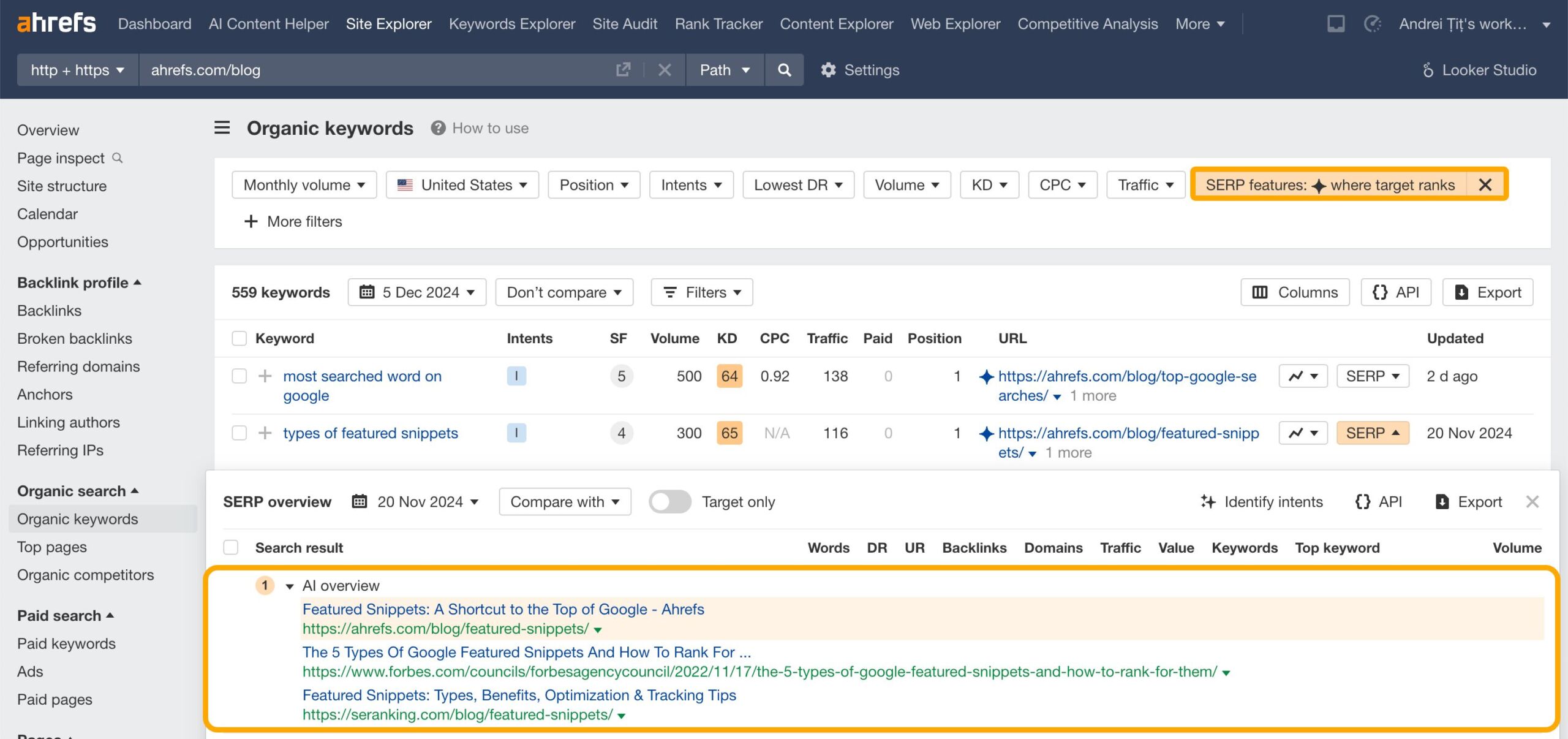 Ahrefs AI Overview