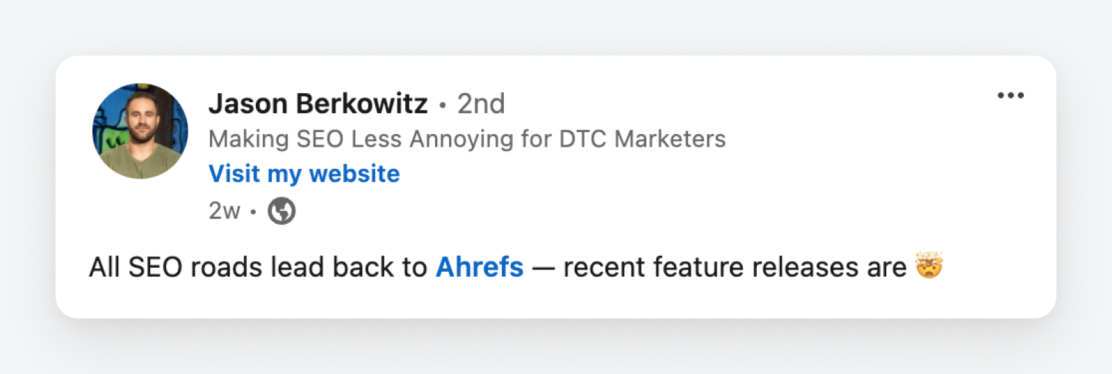 Ahrefs internet shoutouts