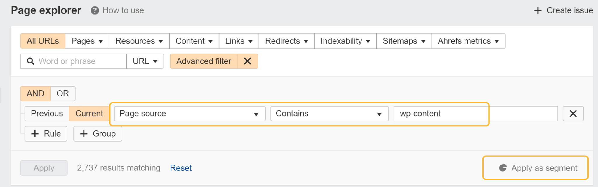 Advanced filter to find   antithetic  CMSs