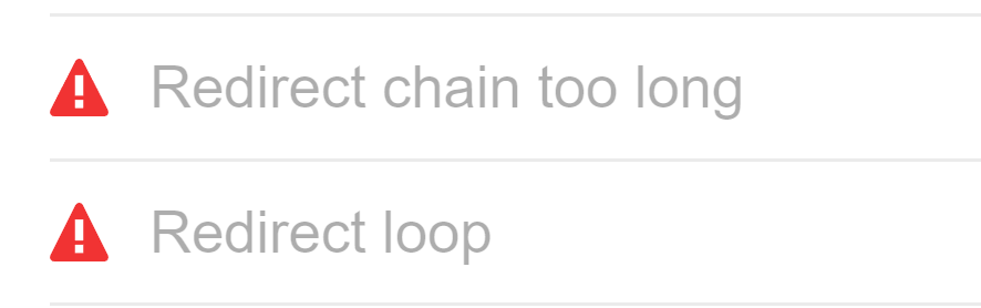 Redirect chain issues
