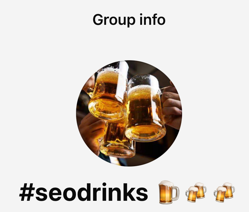 Logotipo de la reunión #SEOdrinks