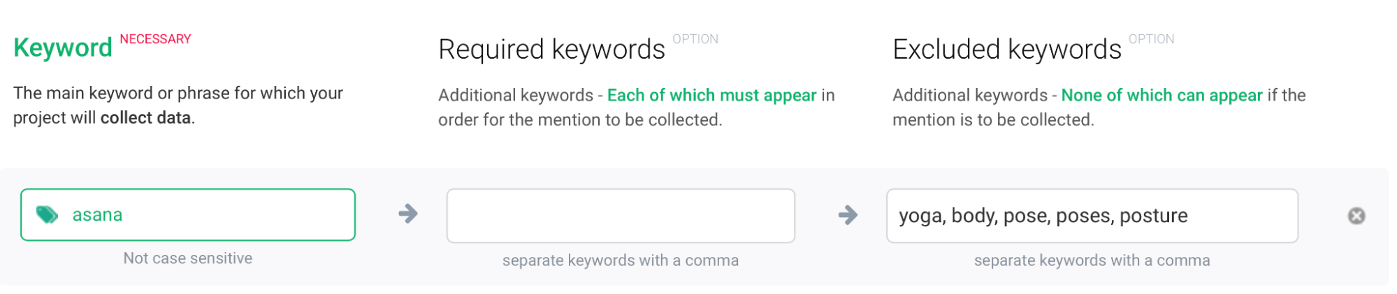 Setting up a project in Brand24 to track brand mentions and competitor link building strategies.