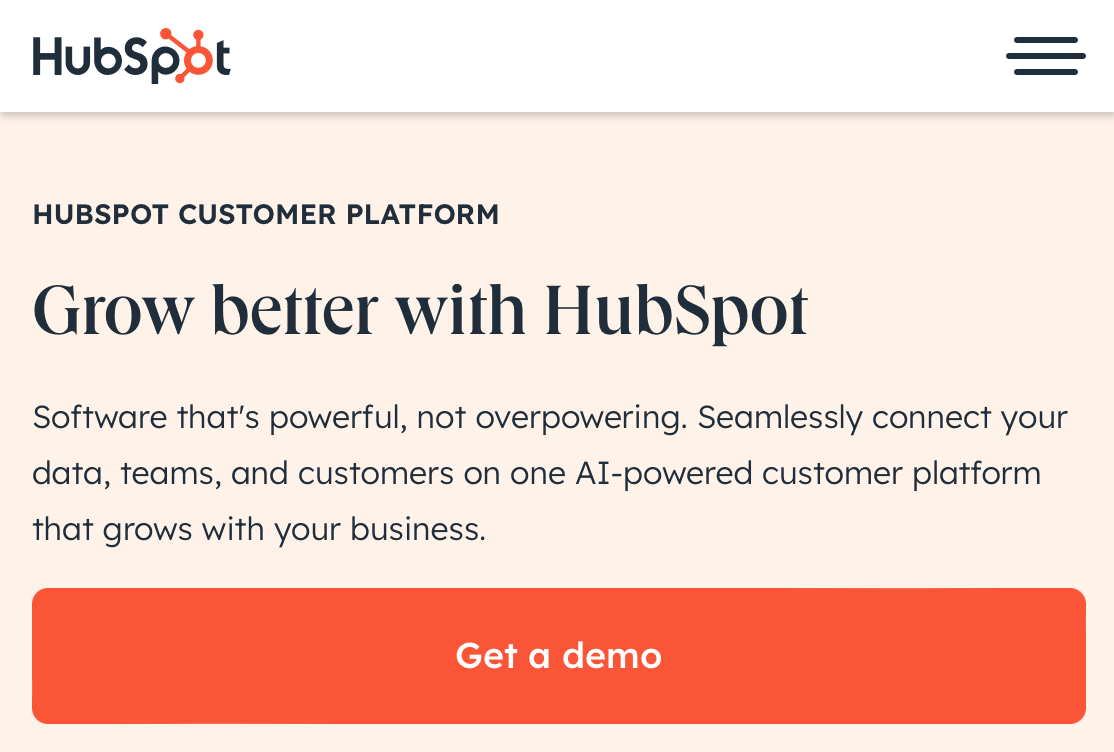 Hubspot Affiliate Page Screenshot