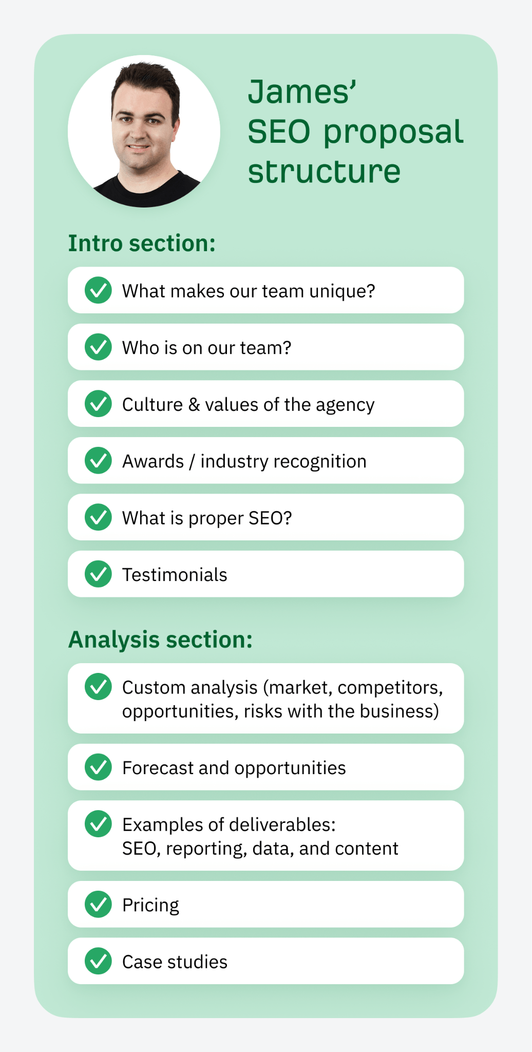 James' SEO Proposal Structure