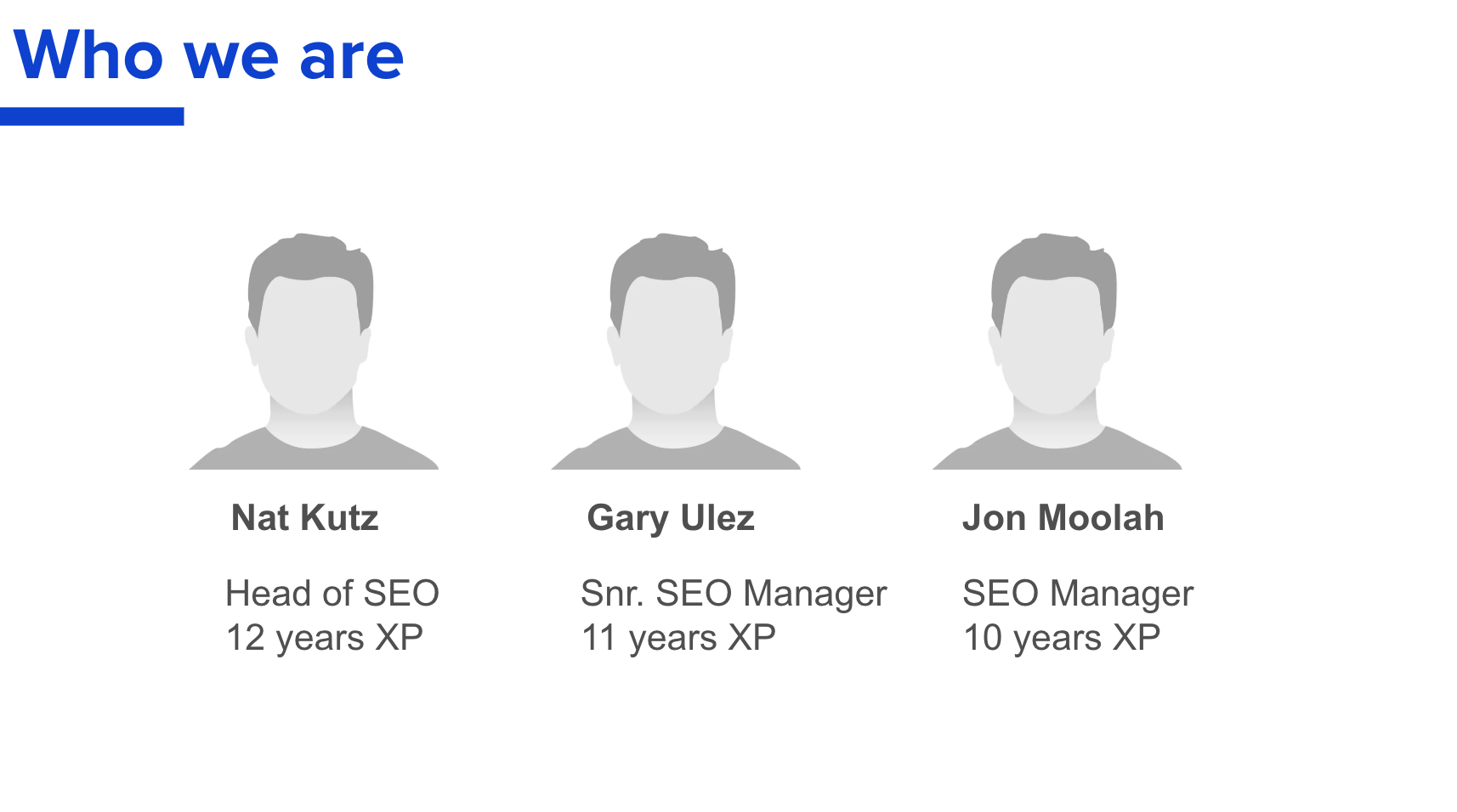 Team Slide From Ahrefs' SEO Proposal Template