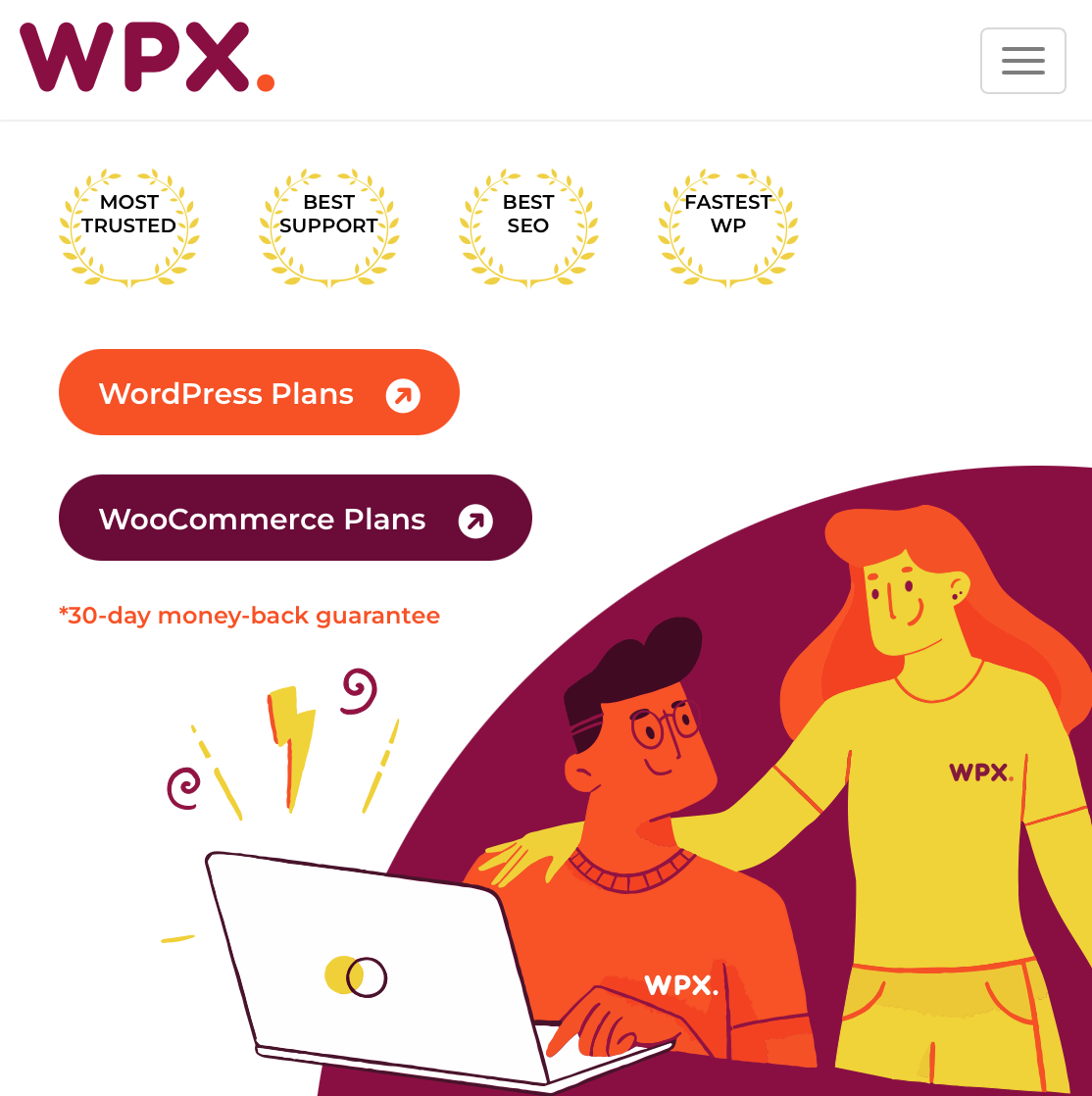 WPX Homepage Screenshot