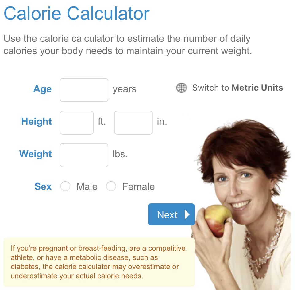 Calorie Calculator Screenshot