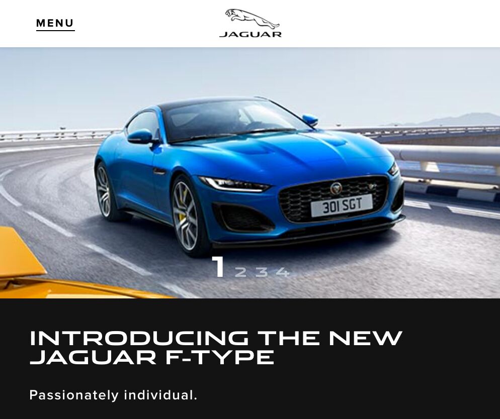 Jaguar Landrover Homepage Before Rebrand