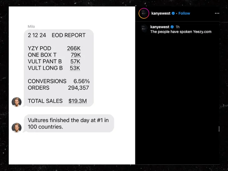 Screenshot Of Kanye West's Earnings Following The Superbowl Ad