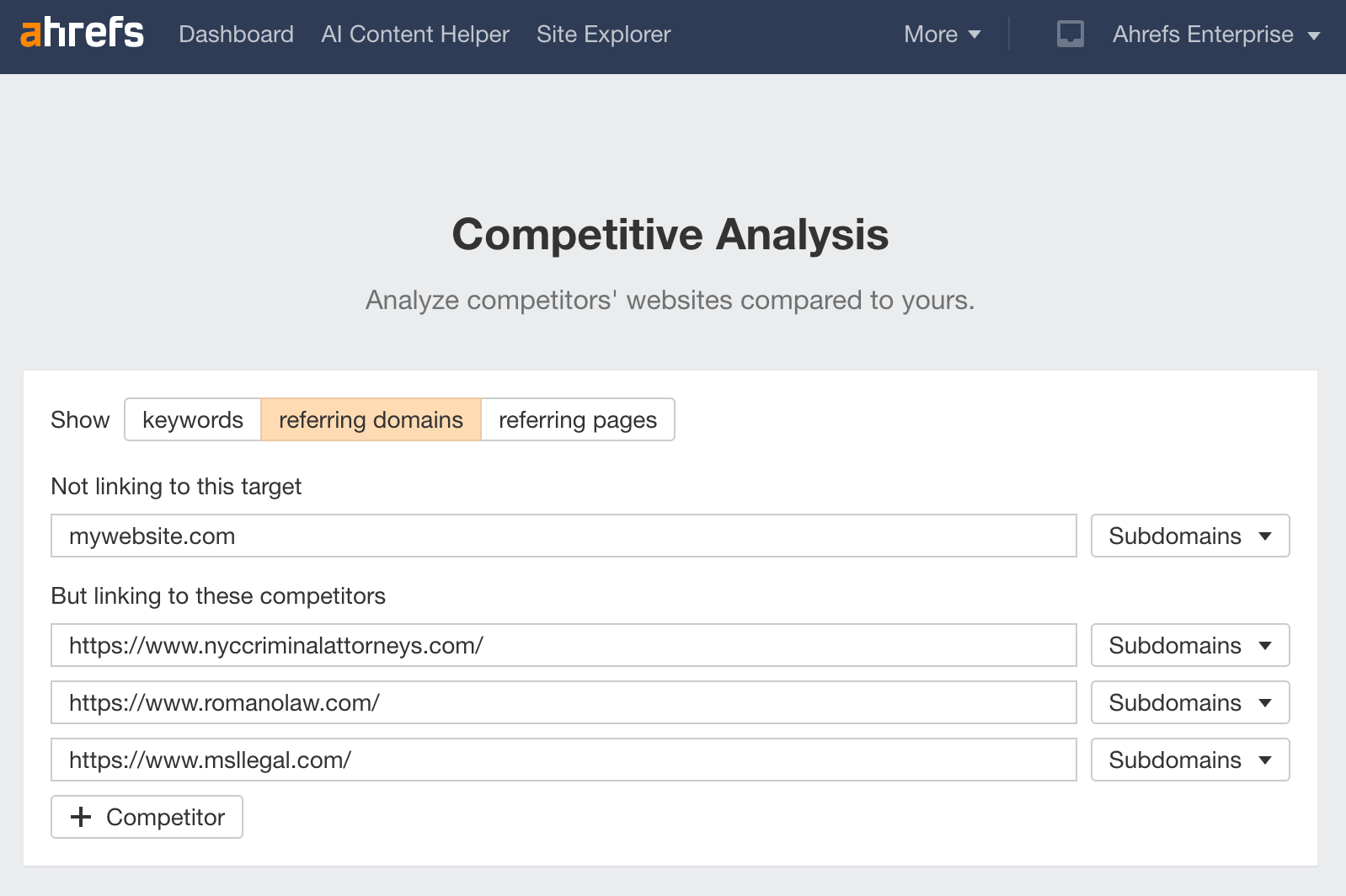 Using the Link Intersect tool to find places to get listed