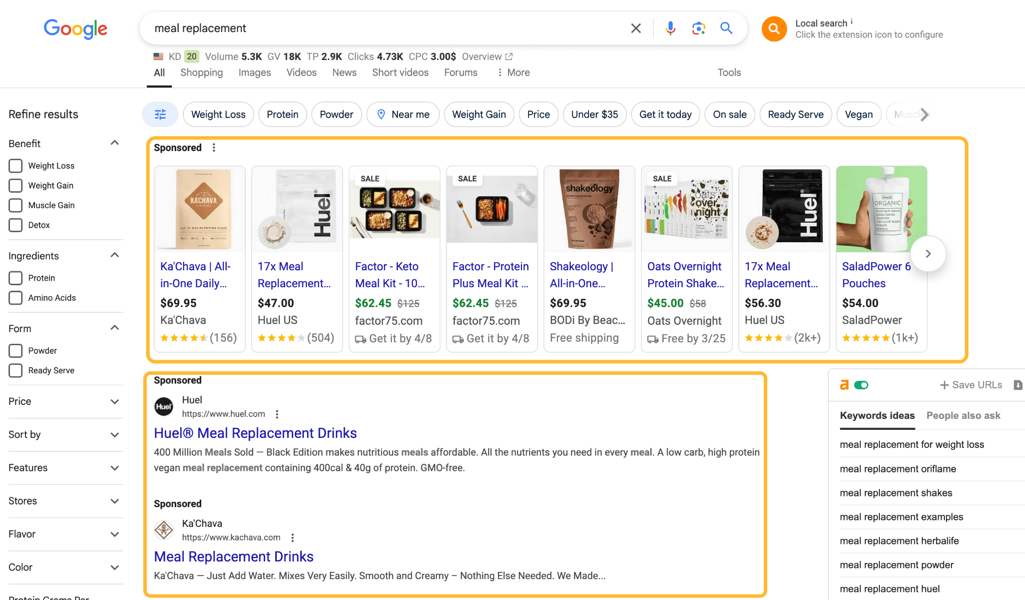 Search ads in Google 