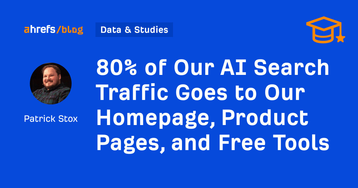 80% of Our AI Search Traffic Goes to Our Homepage, Product Pages, and Free Tools