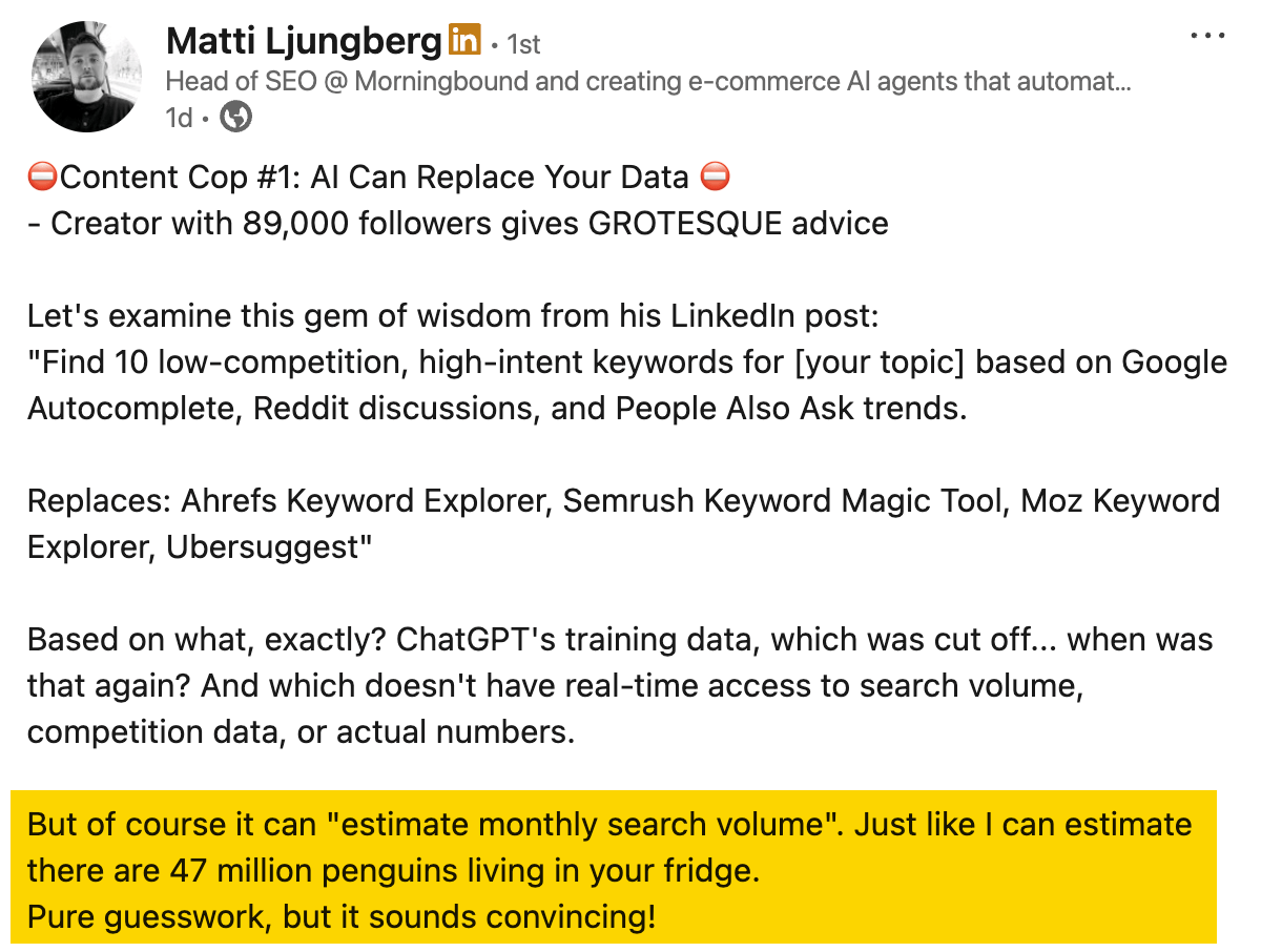 Матти Юнгберг говорит, что это чистая догадка