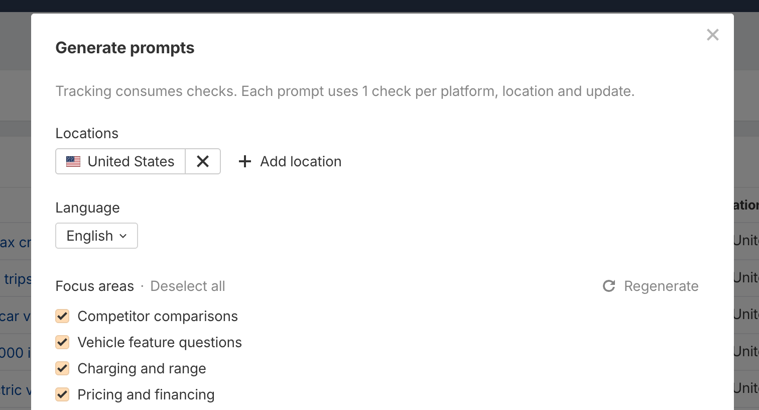 AI-generated custom prompts in Ahrefs
