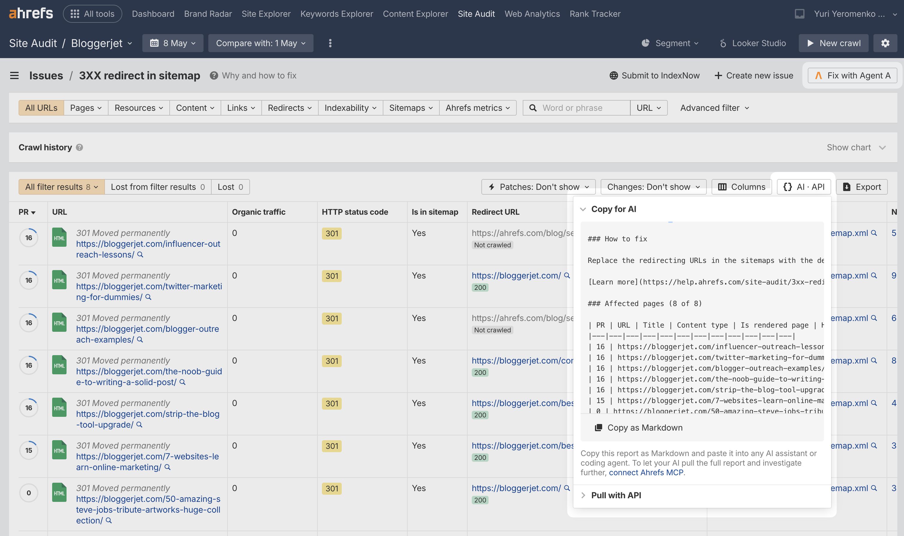 Fix SEO issues with Agent A
