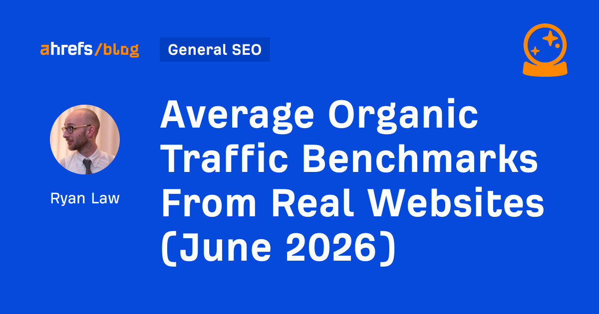 Benchmarks moyens de trafic organique à partir de sites web réels (juin 2026)