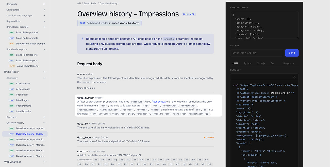 brand radar api docs tags