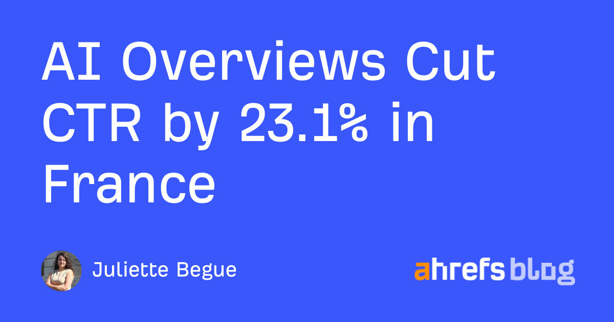 AI Overviews Cut CTR by 23.1% in France