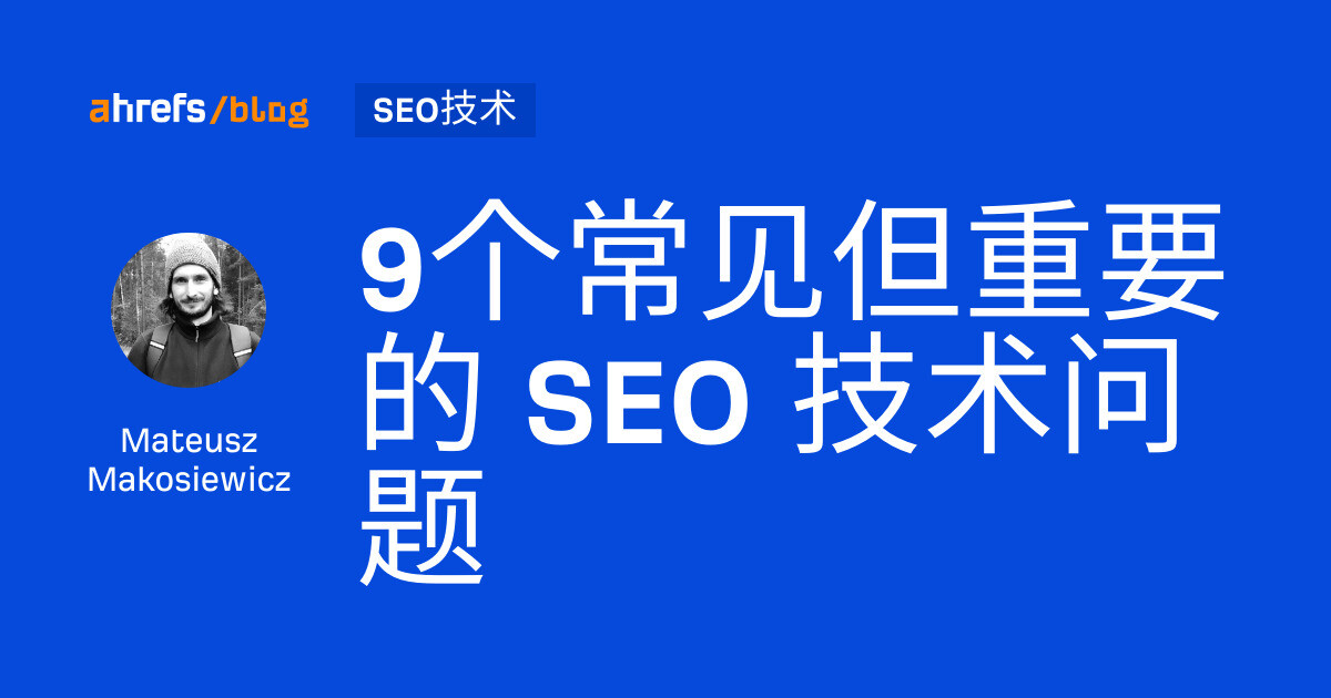 9个常见但重要的 SEO 技术问题